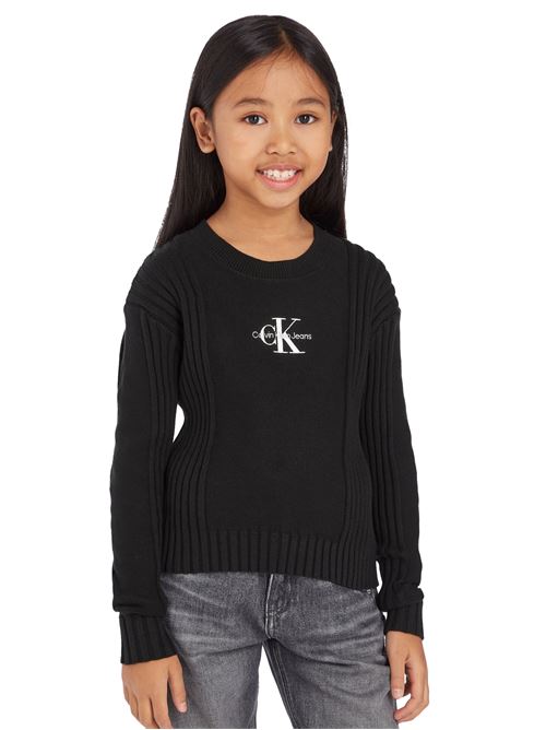 CALVIN KLEIN Sweater with embroidered logo CALVIN KLEIN | IG0IG02078BEH